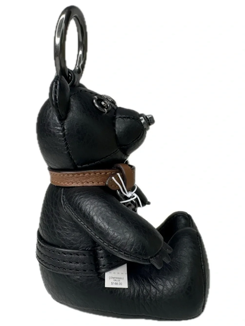 Coach Marvel Rare Black Panther Leather Bag Charm Keychain Fob 2750